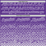 Custom Purple-White Geometric Hexagonal Dot Gradient Authentic Baseball Jersey