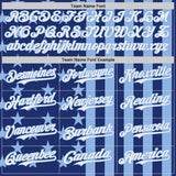 Custom Royal White-Light Blue USA Flag Patriotic Split Stars and Stripes Authentic Baseball Jersey