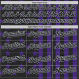 Custom Black Purple-Gray USA Flag Patriotic Split Stars and Stripes Authentic Baseball Jersey