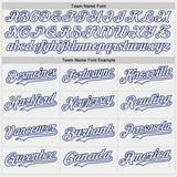 Custom White Light Blue-Royal Two Tone USA Flag Sleeves Stars and Stripes Authentic Baseball Jersey