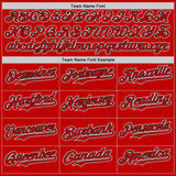 Custom Red Black-White Two Tone USA Flag Sleeves Stars and Stripes Authentic Baseball Jersey
