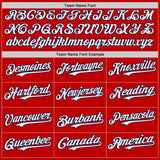 Custom Red White-Navy Two Tone USA Flag Sleeves Stars and Stripes Authentic Baseball Jersey