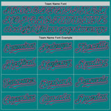 Custom Teal Black-Pink Two Tone USA Flag Sleeves Stars and Stripes Authentic Baseball Jersey