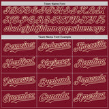 Custom Crimson Black-City Cream Two Tone USA Flag Sleeves Stars and Stripes Authentic Baseball Jersey
