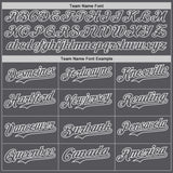 Custom Steel Gray Black-White Two Tone USA Flag Sleeves Stars and Stripes Authentic Baseball Jersey