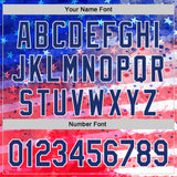 Custom Royal Red-White American Flag Patriotic Authentic Baseball Jersey