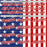 Custom Royal Red-White USA Flag Patriotic Split Stars and Stripes Authentic Baseball Jersey