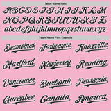Custom Light Pink Black-White Ice Cream Waffle Foodie Dessert Authentic Baseball Jersey