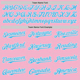 Custom Light Pink Sky Blue-White Ice Cream Waffle Foodie Dessert Authentic Baseball Jersey