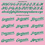 Custom Light Pink Kelly Green-White Ice Cream Waffle Foodie Dessert Authentic Baseball Jersey