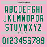 Custom Light Pink Kelly Green-White Ice Cream Waffle Foodie Dessert Authentic Baseball Jersey