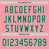 Custom Medium Pink Kelly Green-White Ice Cream Waffle Foodie Dessert Authentic Baseball Jersey
