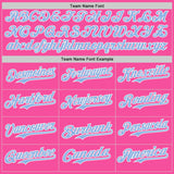 Custom Pink Light Blue-White Ice Cream Waffle Foodie Dessert Authentic Baseball Jersey