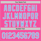 Custom Pink Light Blue-White Ice Cream Waffle Foodie Dessert Authentic Baseball Jersey