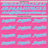 Custom Pink Sky Blue-White Ice Cream Waffle Foodie Dessert Authentic Baseball Jersey