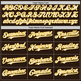 Custom Brown White-Gold Ice Cream Waffle Foodie Dessert Authentic Baseball Jersey