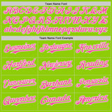 Custom Neon Green Pink-White Ice Cream Waffle Foodie Dessert Authentic Baseball Jersey