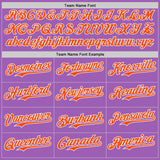 Custom Medium Purple Orange-White Ice Cream Waffle Foodie Dessert Authentic Baseball Jersey