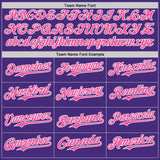 Custom Purple Pink-White Ice Cream Waffle Foodie Dessert Authentic Baseball Jersey