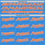 Custom Electric Blue Orange-White Ice Cream Waffle Foodie Dessert Authentic Baseball Jersey