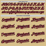 Custom Sand Crimson Black-White Ice Cream Waffle Foodie Dessert Authentic Baseball Jersey
