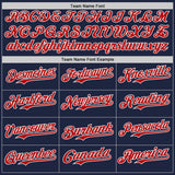 Custom Navy Red-White Ice Cream Waffle Foodie Dessert Authentic Baseball Jersey