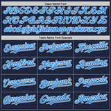 Custom Navy Electric Blue-White Ice Cream Waffle Foodie Dessert Authentic Baseball Jersey