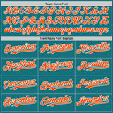 Custom Teal Orange-White Ice Cream Waffle Foodie Dessert Authentic Baseball Jersey