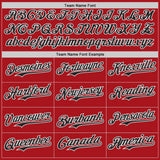 Custom Red Black-White Ice Cream Waffle Foodie Dessert Authentic Baseball Jersey