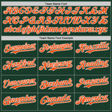 Custom Green Orange-White Ice Cream Waffle Foodie Dessert Authentic Baseball Jersey
