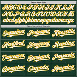 Custom Green White-Gold Ice Cream Waffle Foodie Dessert Authentic Baseball Jersey