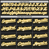 Custom Black White-Gold Ice Cream Waffle Foodie Dessert Authentic Baseball Jersey