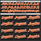 Custom Black Orange-White Ice Cream Waffle Foodie Dessert Authentic Baseball Jersey