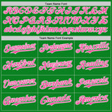 Custom Grass Green Pink-White Ice Cream Waffle Foodie Dessert Authentic Baseball Jersey