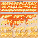 Custom Orange Cream-Gold Ice Cream Waffle Foodie Dessert Authentic Baseball Jersey