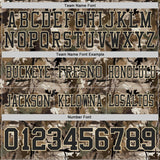 Custom Camo Black Cream-Olive Authentic Woodland Camouflage Salute To Service 7V7 Flag Football Jersey