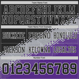Custom Black Gray Purple-White Authentic Geometric Gradient 7V7 Flag Football Jersey