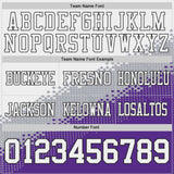 Custom White Gray Purple-Black Authentic Geometric Gradient 7V7 Flag Football Jersey