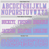 Custom White Light Blue Gray-Pink Authentic Geometric Gradient 7V7 Flag Football Jersey