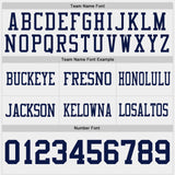 Custom White-Navy Authentic Abstract Fluid Line 3D Pattern 7V7 Flag Football Jersey