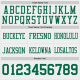 Custom White-Kelly Green Authentic Abstract Fluid Line 3D Pattern 7V7 Flag Football Jersey