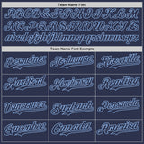 Custom Navy-Light Blue Fluid Wave Psychedelic Swirl Authentic Baseball Jersey
