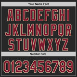 Custom Black Crimson-City Cream Fluid Wave Psychedelic Swirl Authentic Baseball Jersey