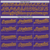 Custom Purple-Gold Fluid Liquid Wave Splatter Authentic Baseball Jersey