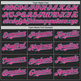 Custom Black Pink-Light Blue Fluid Liquid Wave Splatter Authentic Baseball Jersey