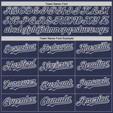 Custom Navy-White Fluid Wave Splatter Gradient Authentic Baseball Jersey