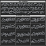 Custom Black-Gray Fluid Wave Splatter Gradient Authentic Baseball Jersey