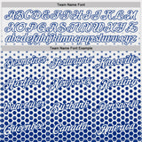 Custom White-Royal Geometric Hexagonal Dot Gradient Performance T-Shirt