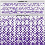 Custom White-Purple Geometric Hexagonal Dot Gradient Performance T-Shirt