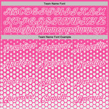 Custom Pink-White Geometric Hexagonal Dot Gradient Performance T-Shirt